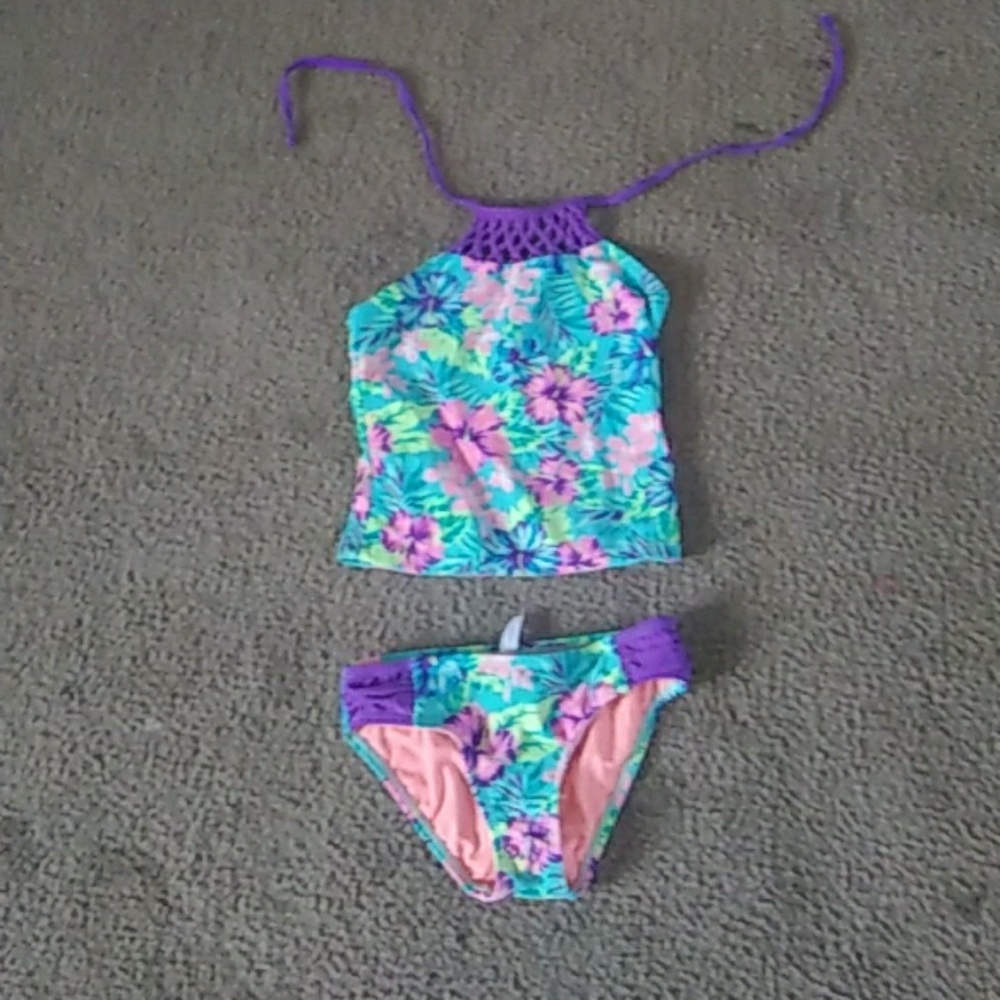 A floral swimsuit